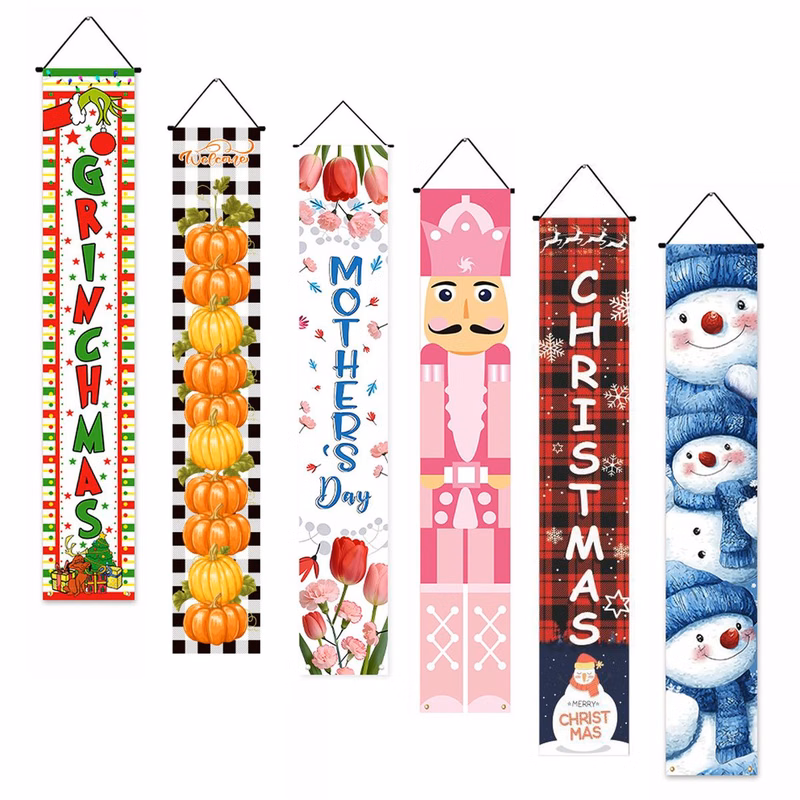 Full Color Door Porch Sign Decorations Couplet