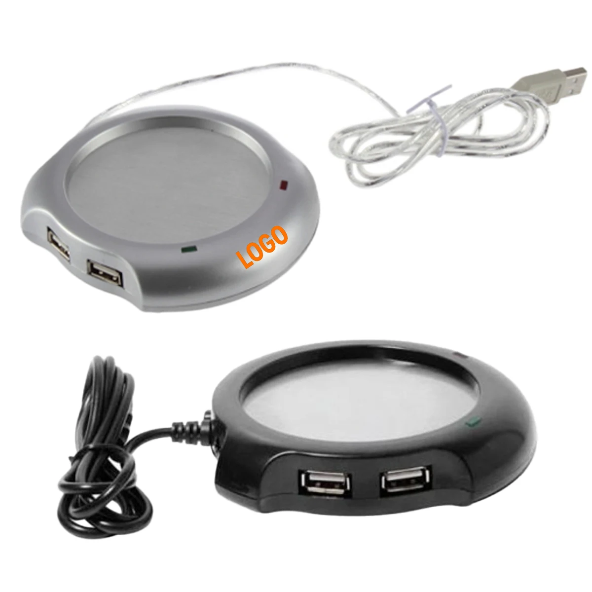 USB Heated Drink Pad With 4-Port Desktop Hub 1
