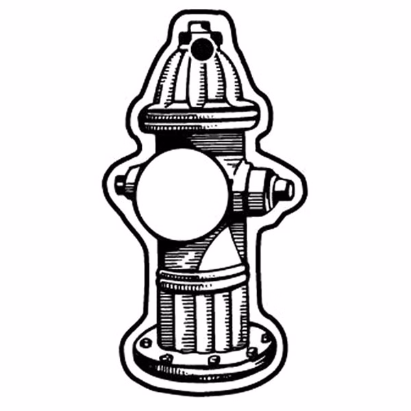 Fire Hydrant 1 Key Tag - Spot Color
