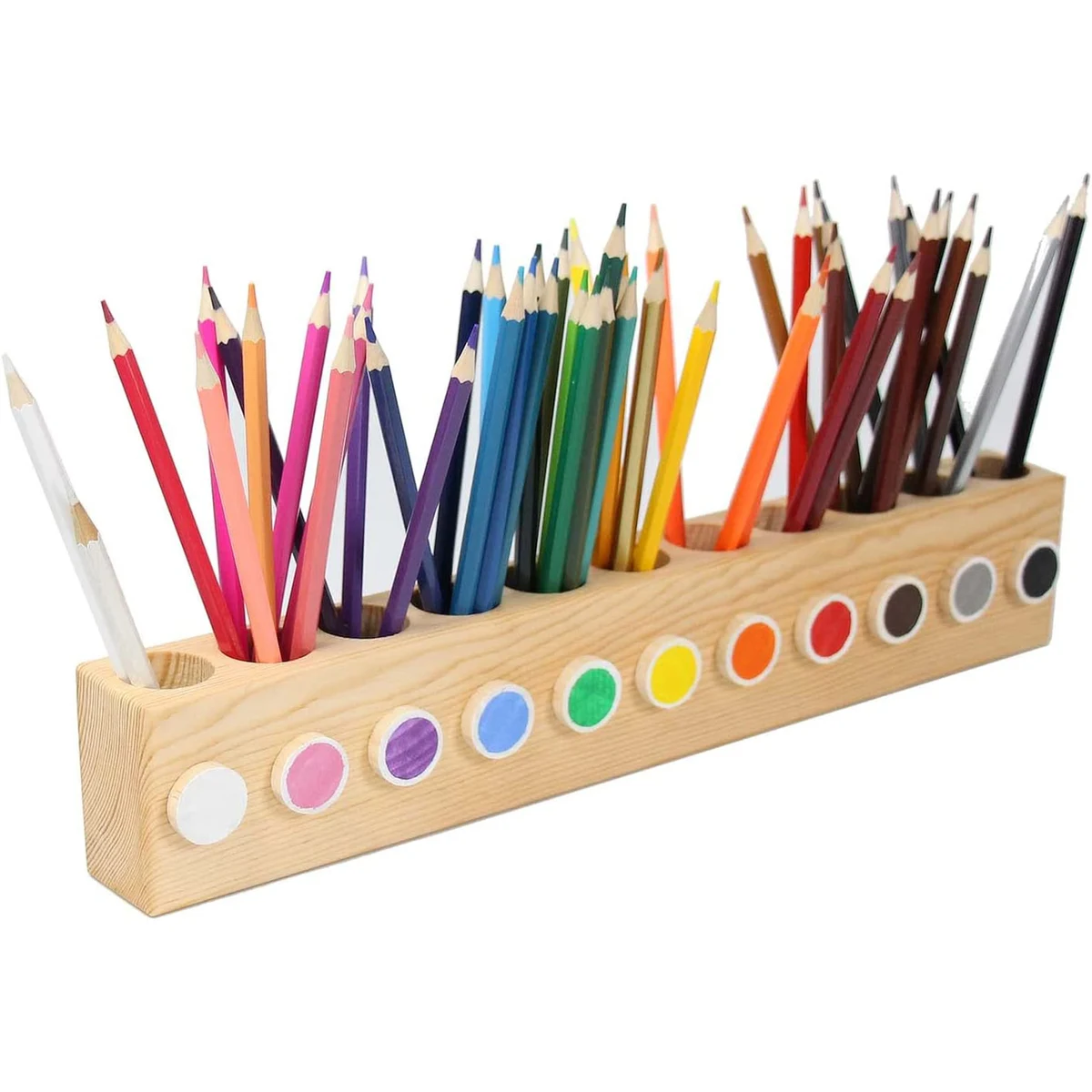 Wooden Colored Pencil Holder 1