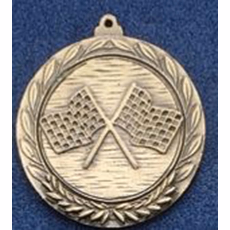 2.5" Stock Cast Medallion (Checkered Flags)