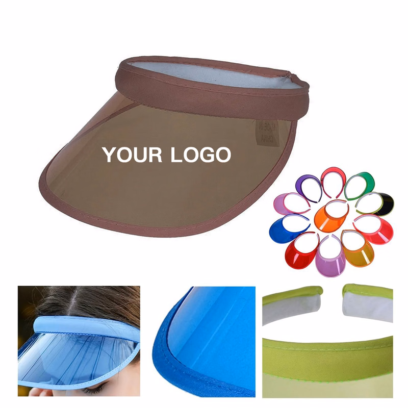 Open Back PVC Sun Visor For Summer Use