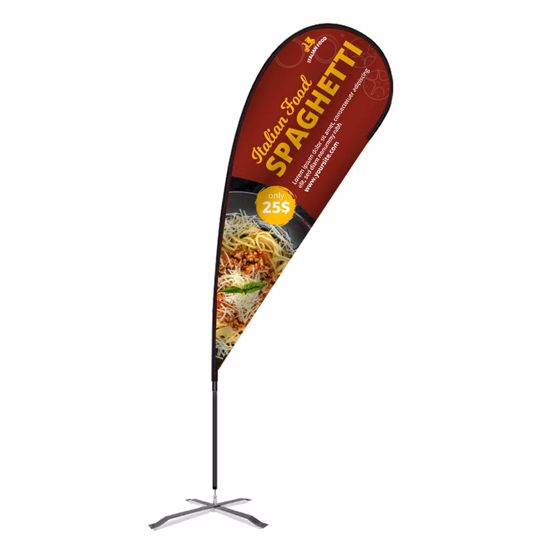 Flex Blade® Teardrop Kit, Single-Sided, Pro Sleeve - 12.5' outdoor flag