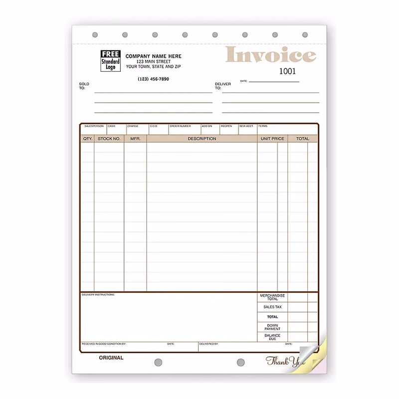 Furniture And Appliance Invoices