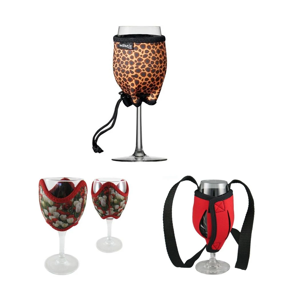Neoprene Wine Glass Holder/Goblet Sleeve Lanyard 1