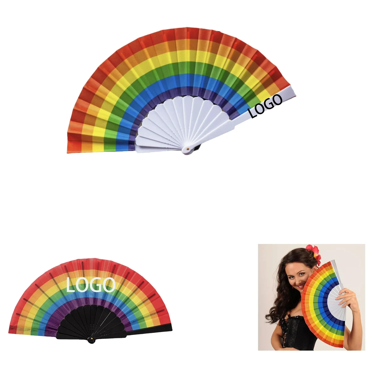Customizable Handheld Rainbow Fan 1