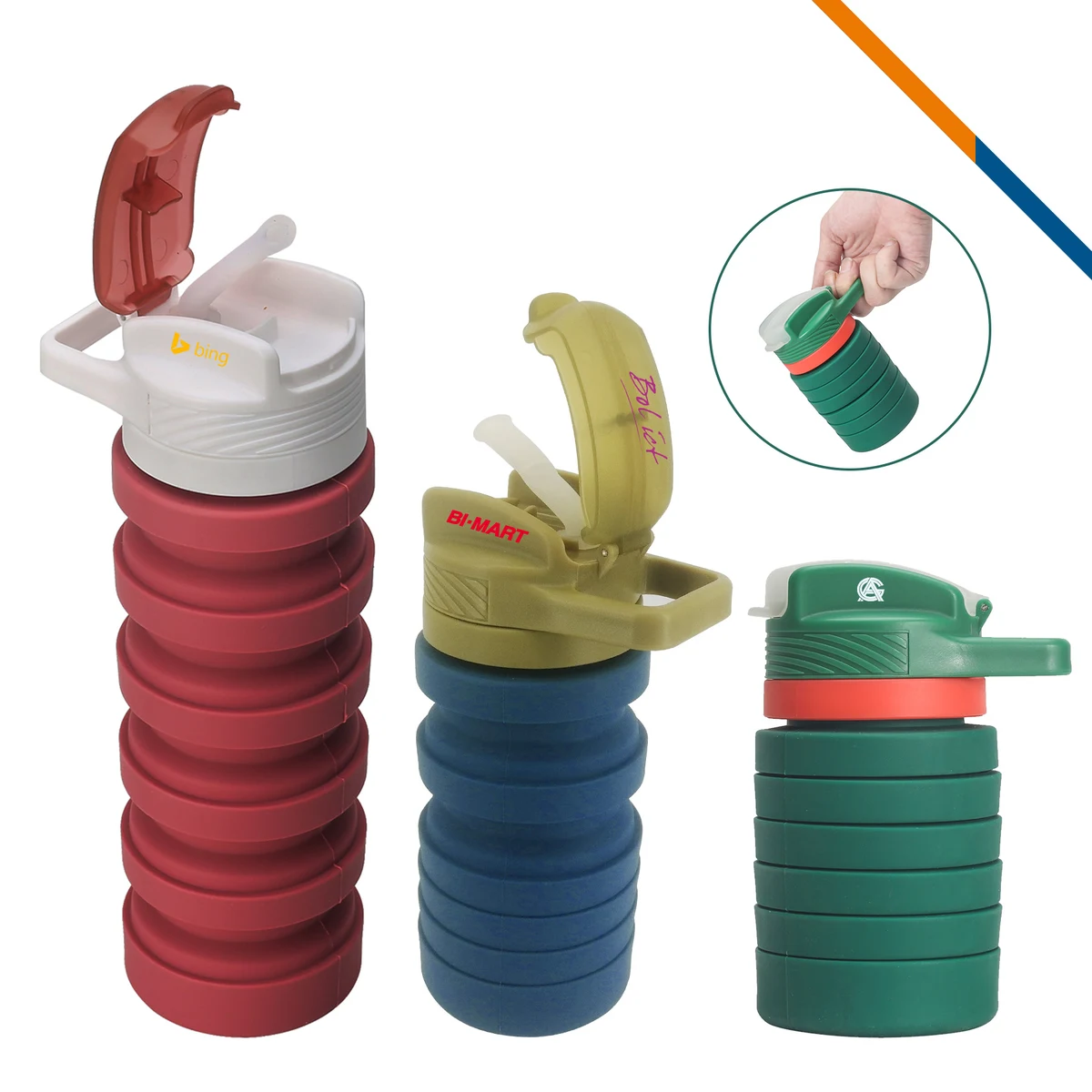 Larri Water Bottle, custom plastic water bottle with logo imprint 1