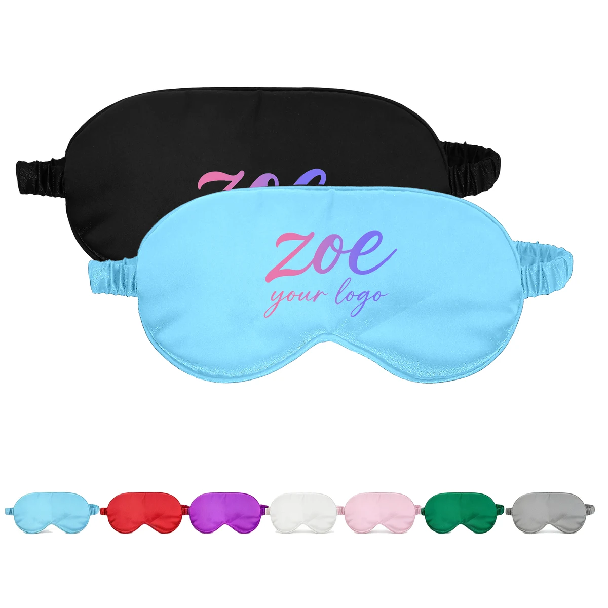 Elastic Imitation Silk Sleep Mask MOQ100 1