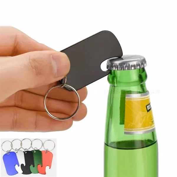 Custom Aluminum Dog Tag Bottle Opener Key Holder — Corporate Recognition Item