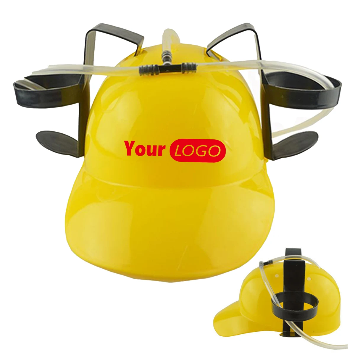 Plastic Beverage Helmet With Dual Drink Holders 1