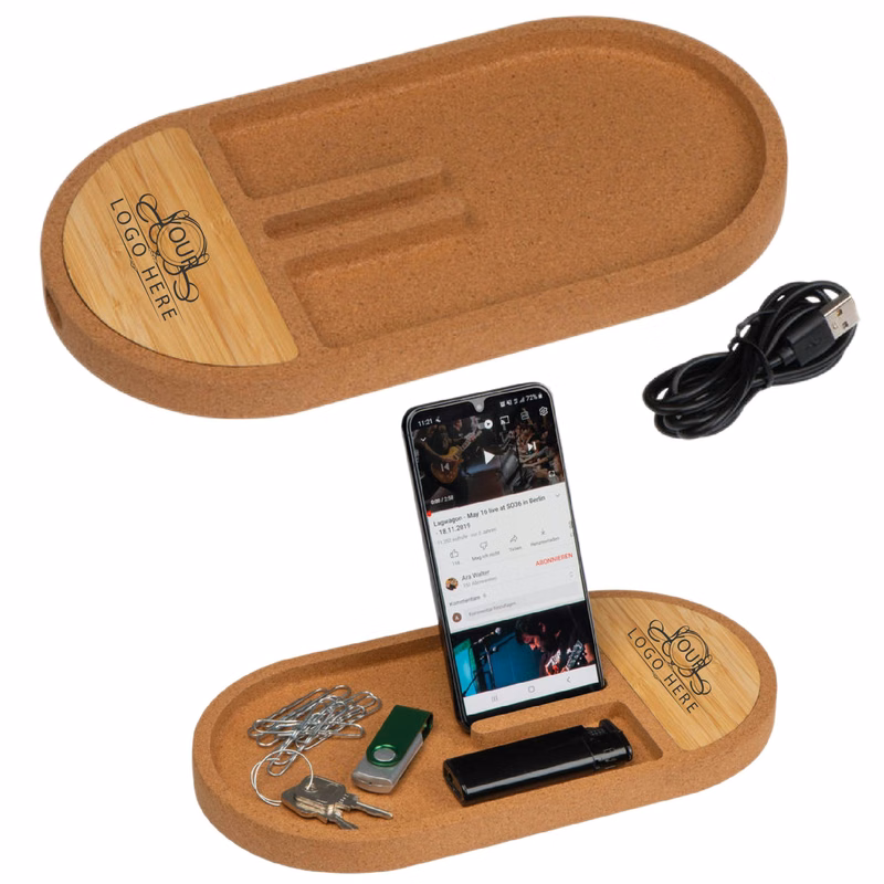 Cork Charger Desktop Organizer