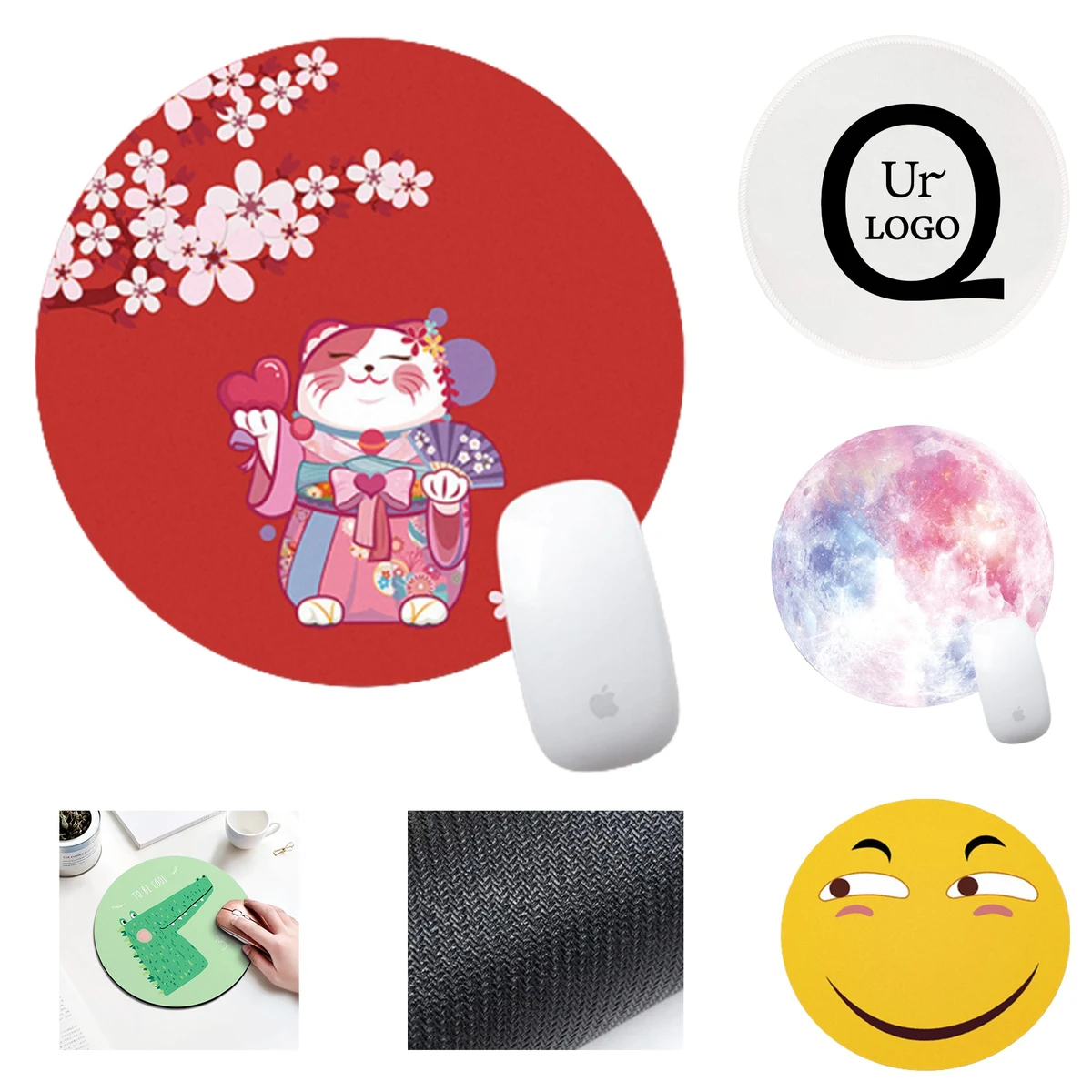 7.87 X 7.87 X 0.12 Inch Circular Mouse Pad 1