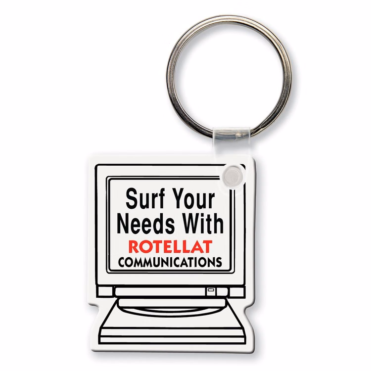 Computer Monitor Key Tag (Spot Color)