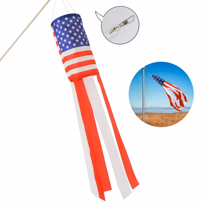American Independence Day Windpipe Flag
