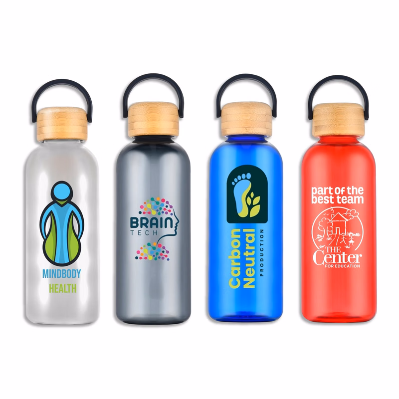 Vail 21 oz RPET Water Bottle with Bamboo Lid