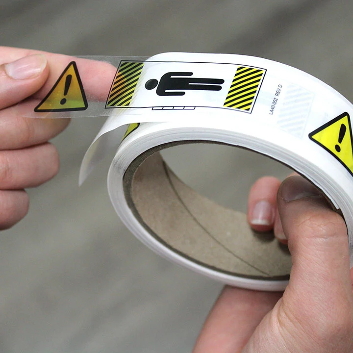 Roll Labels (Clear - Permanent) 1
