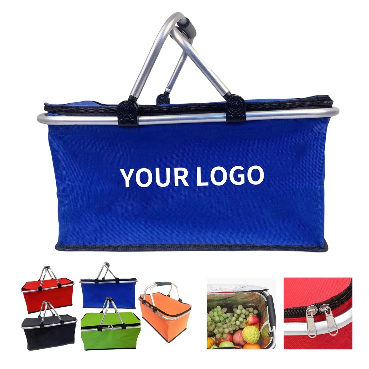 Insulated Picnic Basket with Aluminum Frame 1