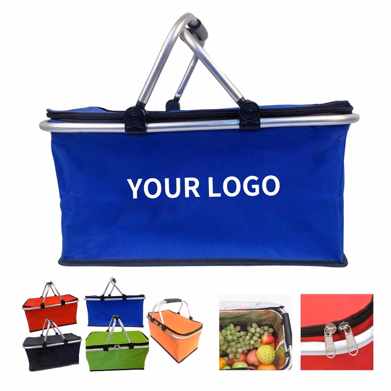 Insulated Picnic Basket with Aluminum Frame