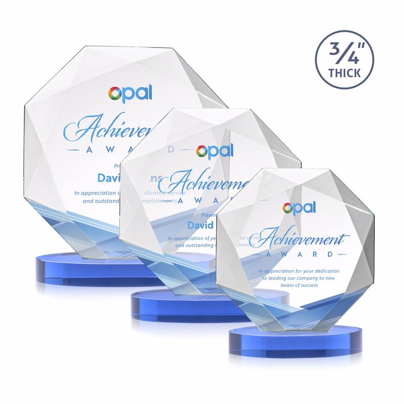 Bradford VividPrint™ Award on Alberton Base - Sky Blue