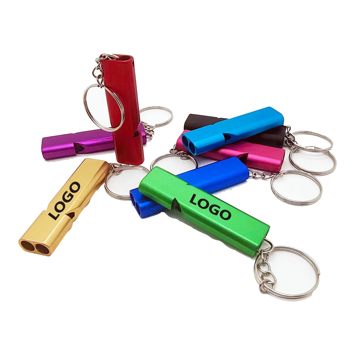 Hiking Safety Aluminum Keychain Whistle 1