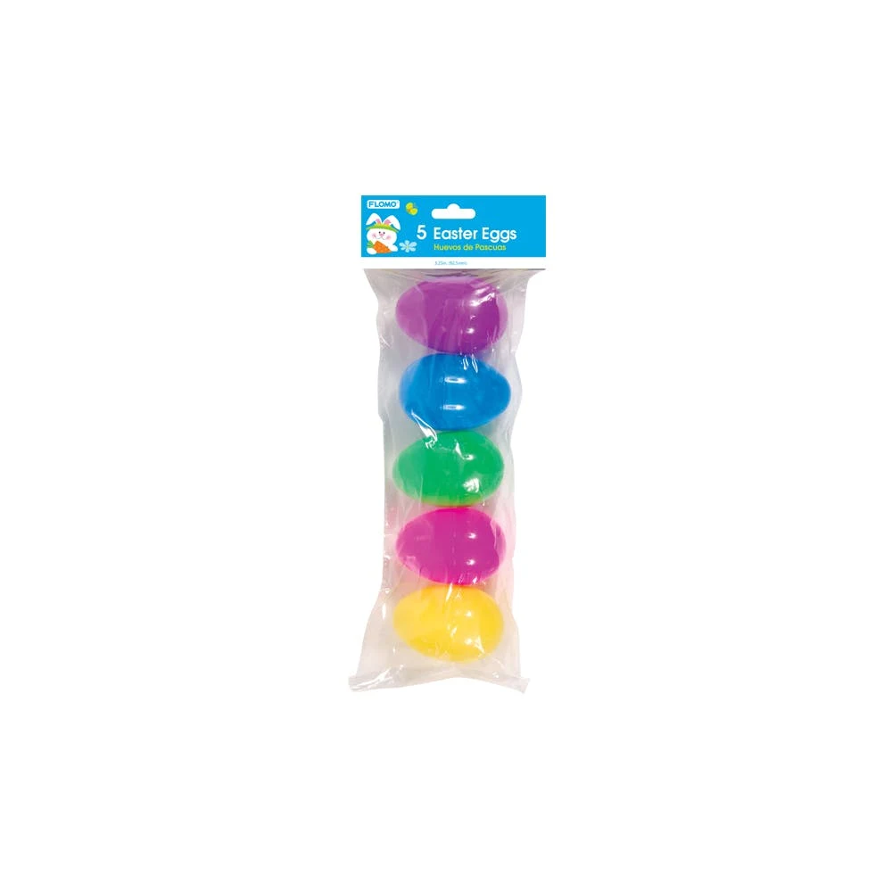 Plastic Easter Eggs - Assorted Colors 5 Pack 1