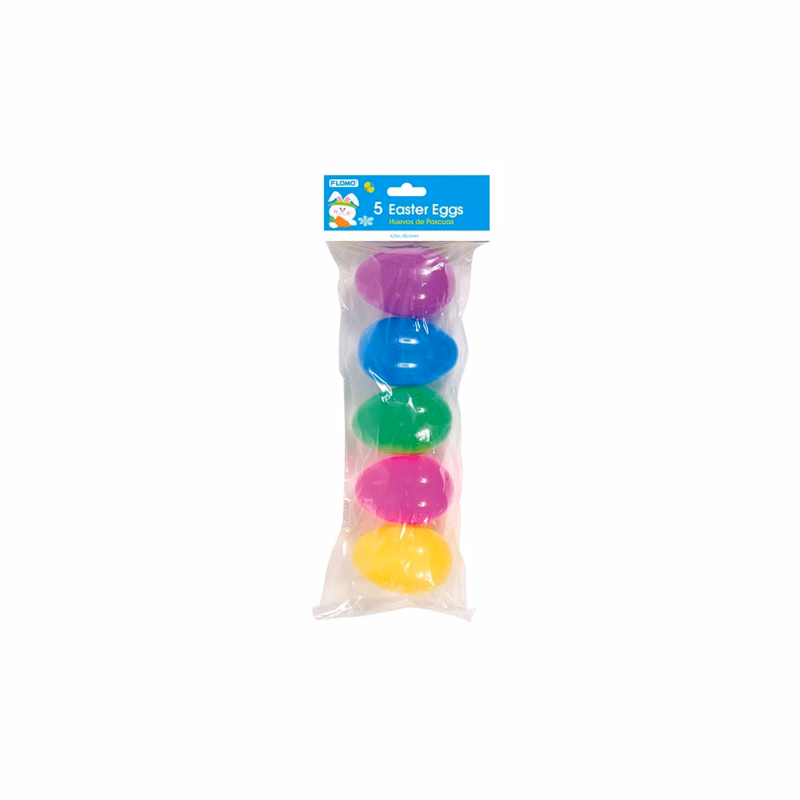 Plastic Easter Eggs - Assorted Colors 5 Pack