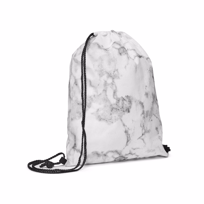 Marble Non-Woven Drawstring Bag