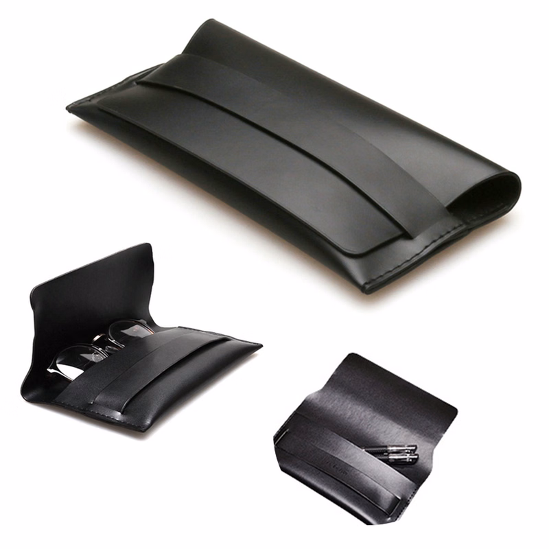 Portable Leather Glasses Case