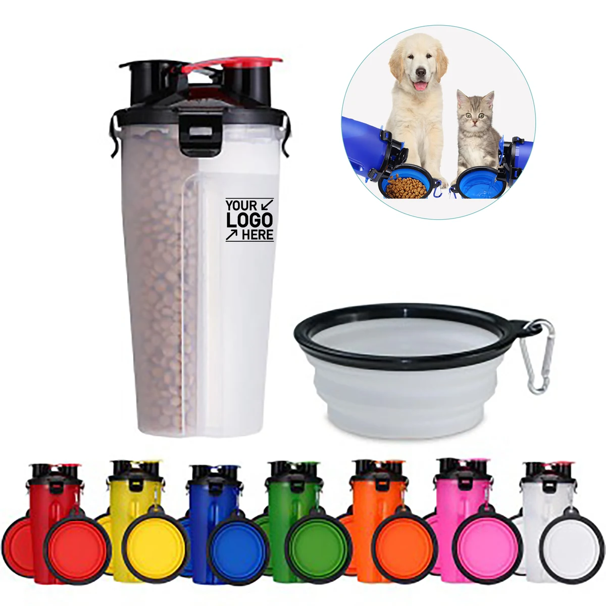 2 in 1 Portable Travel Pets Container 1