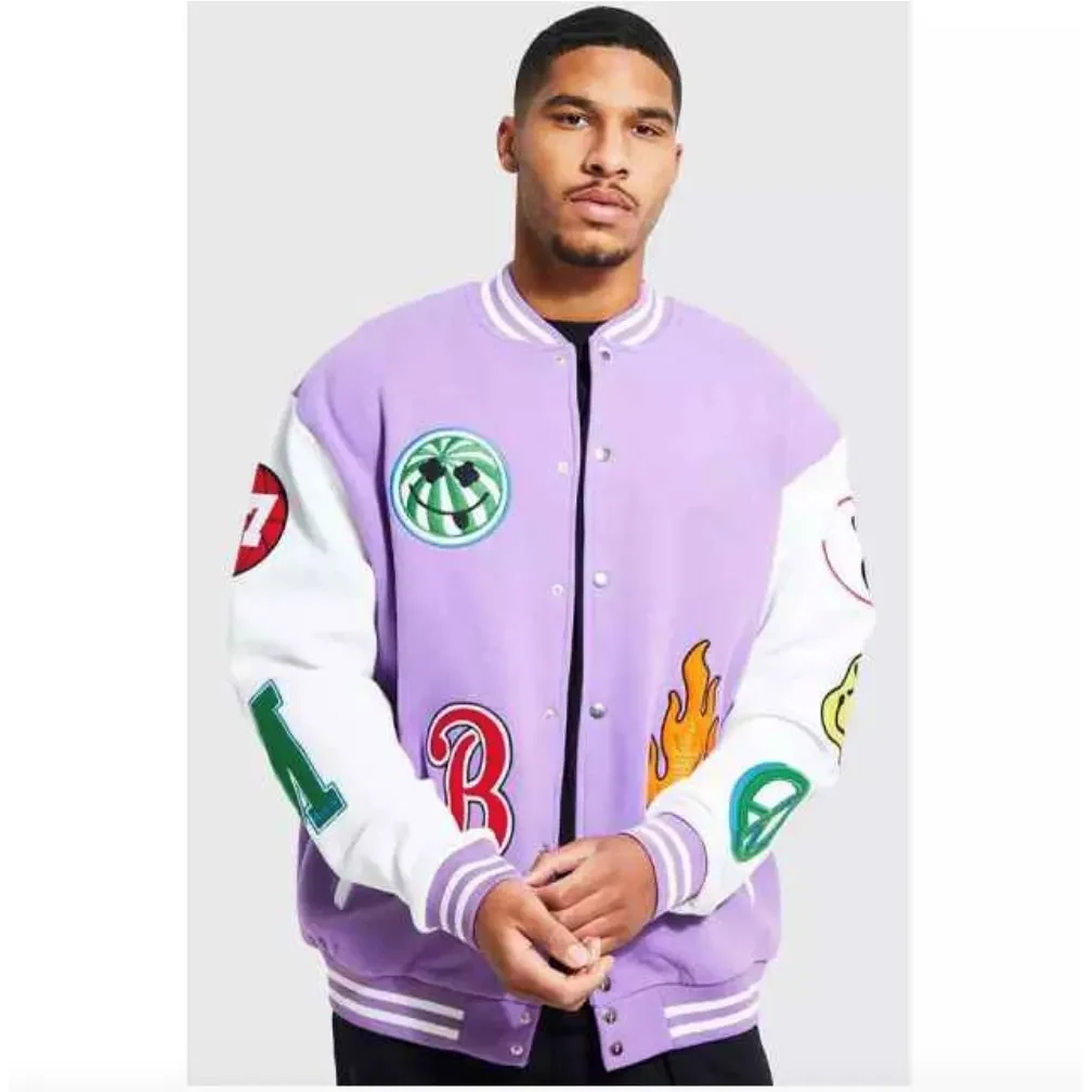 Cotton Fleece Varsity Jacket 1