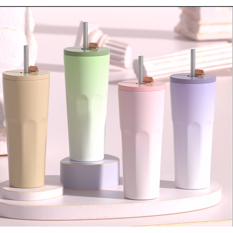 Automatic Spring Straw Insulation Tumbler