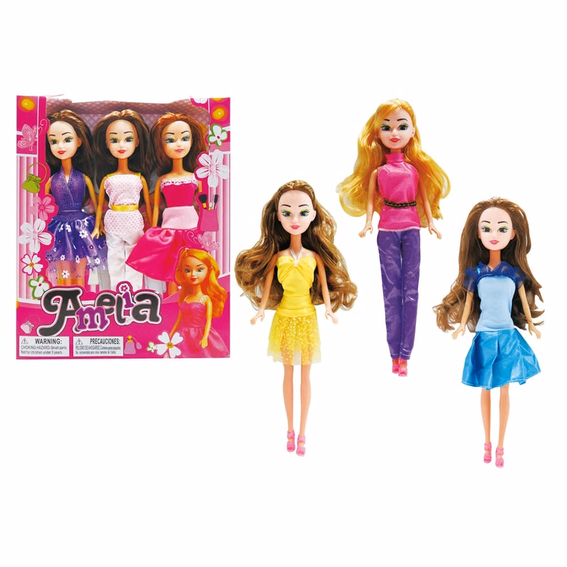 Fancy Amelia Dolls - 3 Pack