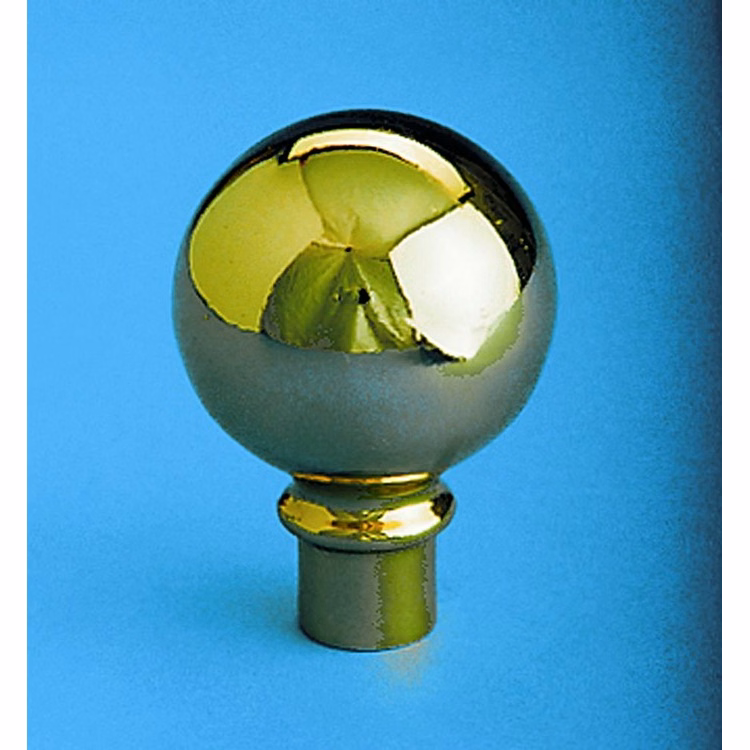 Parade Ball Flagpole Indoor Flag Pole Ornament - Golden Plated