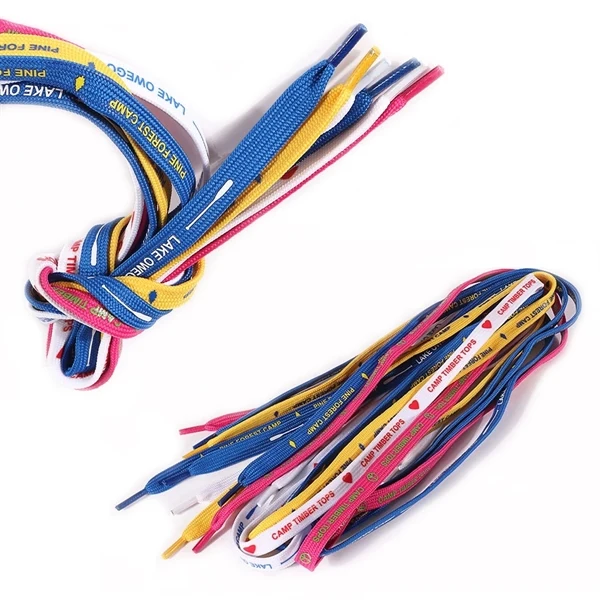 Custom 43 Inch Tubular Shoelaces Full Color Logo Print — Team Sports Footwear Accessory 1