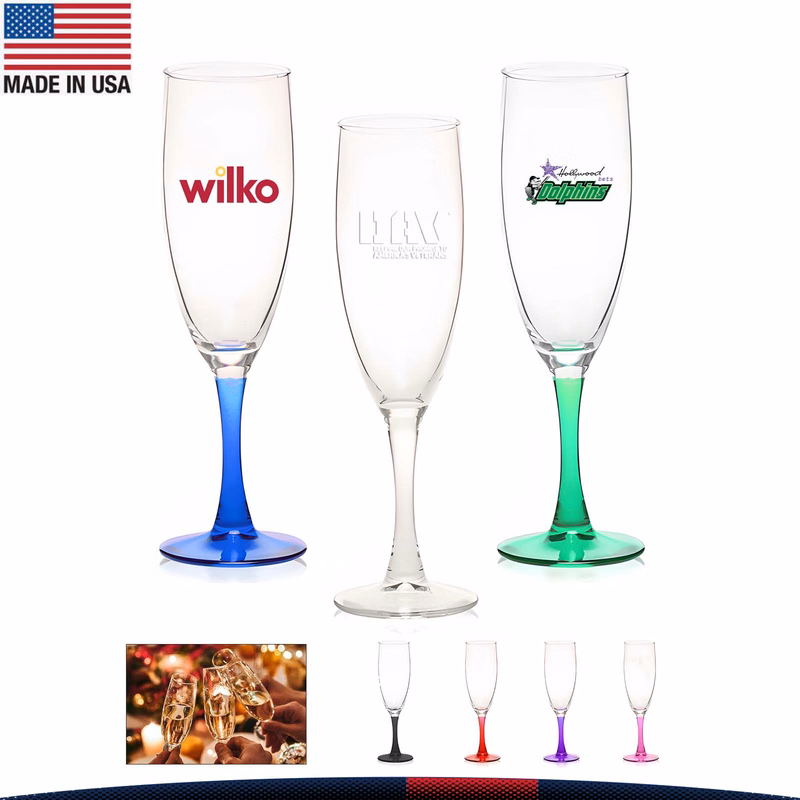 5.75 oz. Glass Champagne Flutes