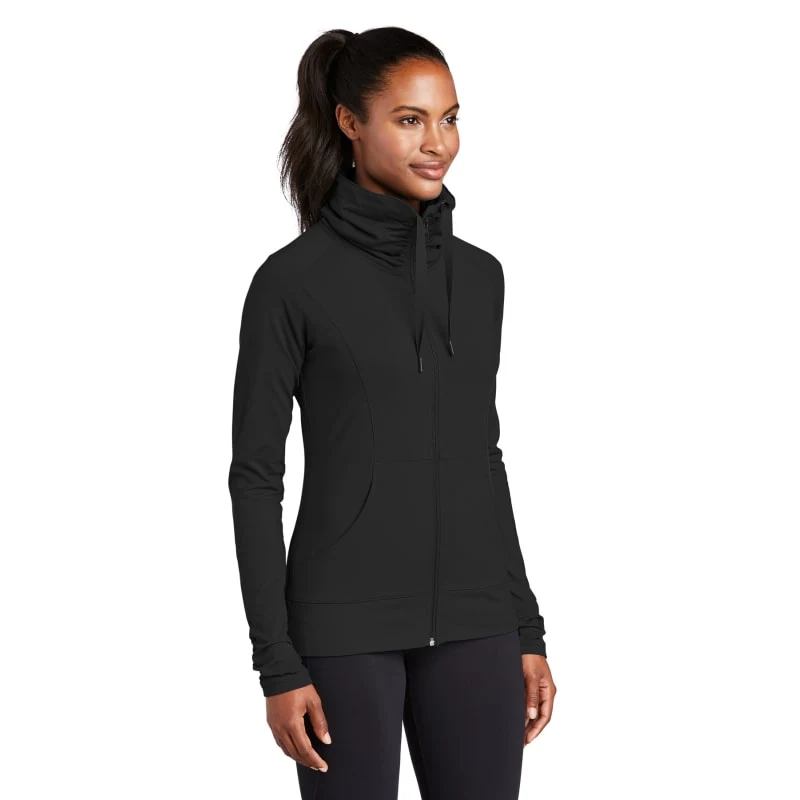 Sport-Tek Women's Sport-Wick Stretch Full-Zip Jacket. 1