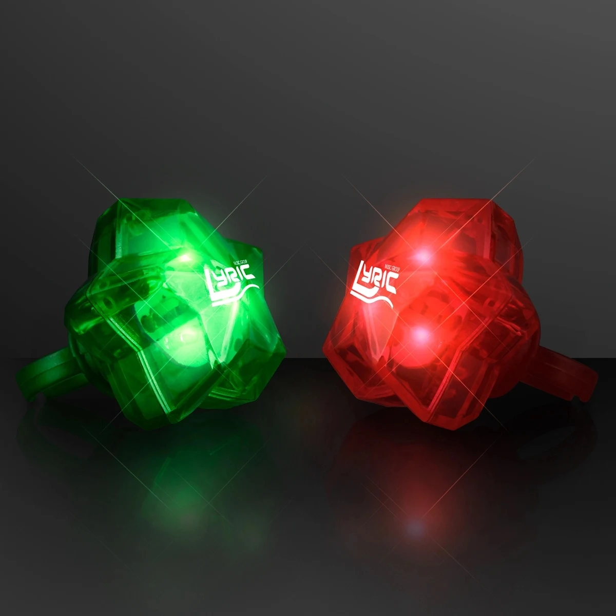 LED Sparkling Stars Christmas Rings, Assorted Colors 1