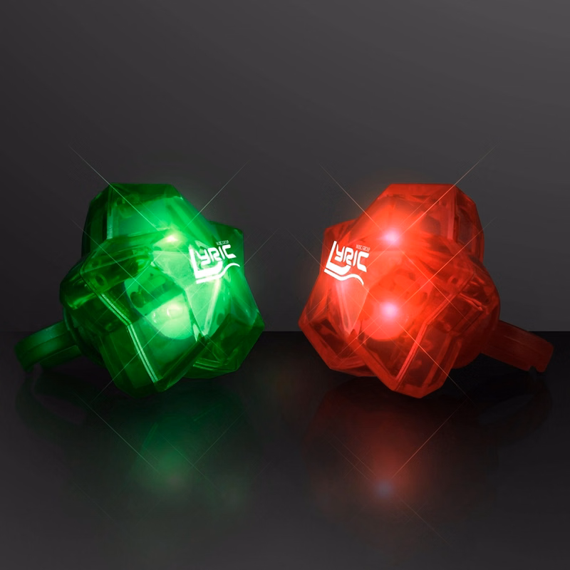 LED Sparkling Stars Christmas Rings, Assorted Colors