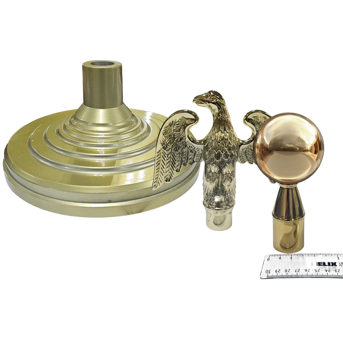 Three-Piece Flag Base and Finial Set 1