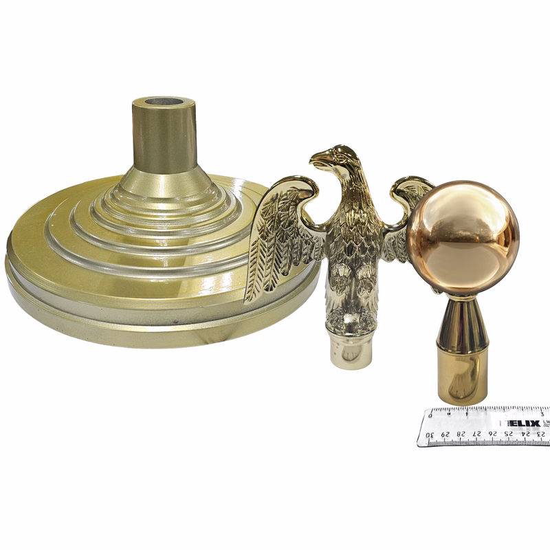 Three-Piece Flag Base and Finial Set