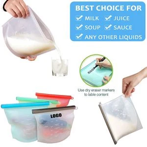 Large Capacity Silicone Food Storage Bag With Zipper 1