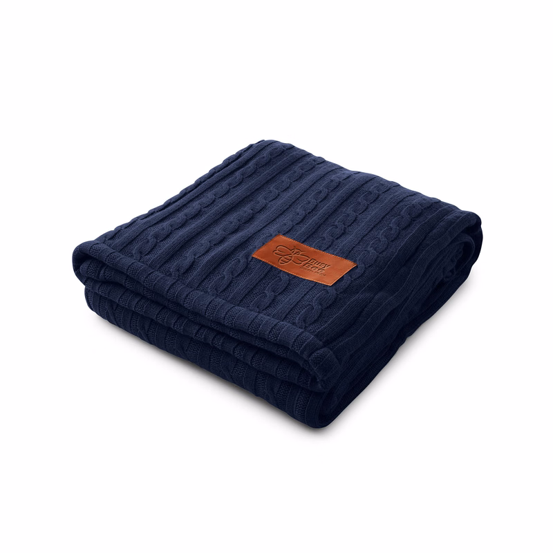 Cable Knit Sherpa Throw