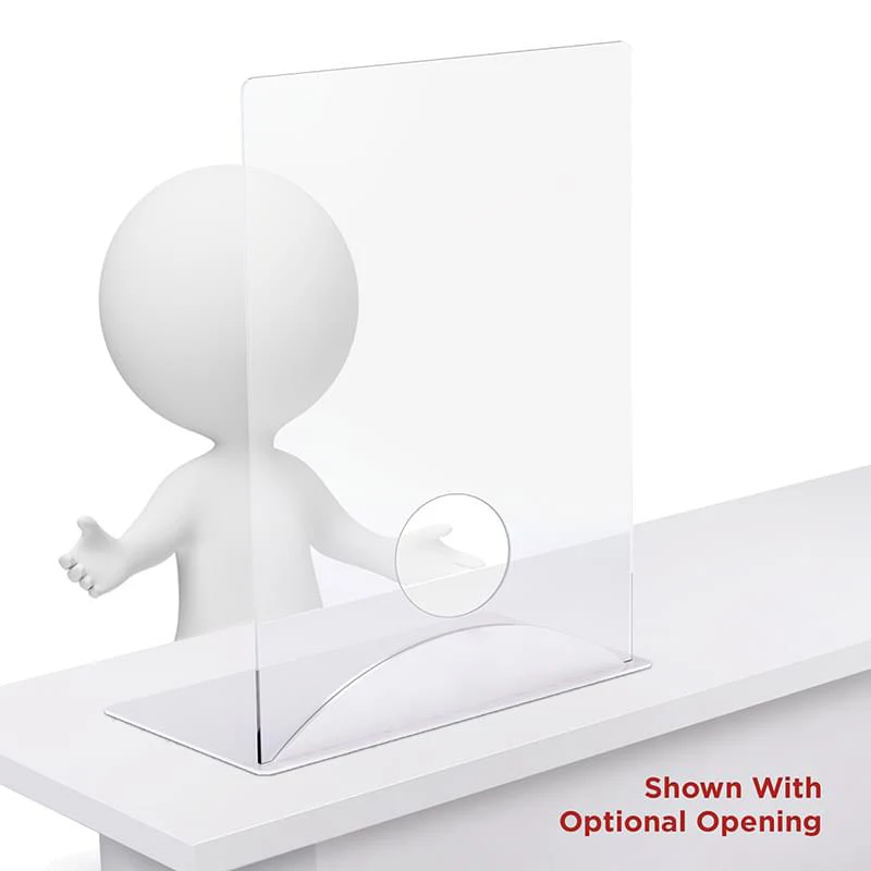 1/4" Thick Distancing Barrier With Acrylic Base 1