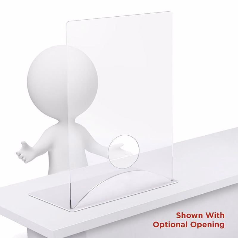 1/4" Thick Distancing Barrier With Acrylic Base