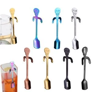 Skeleton Skull Shaped Steel Spoon 1