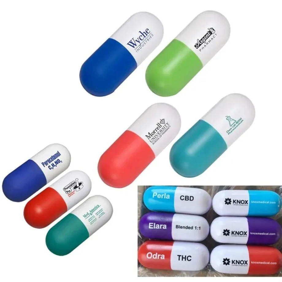 Pill Capsule Shaped Stress Reliever 1