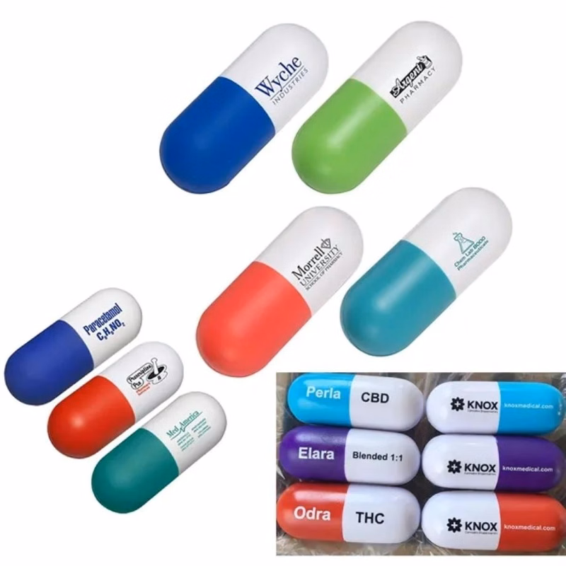 Pill Capsule Shaped Stress Reliever