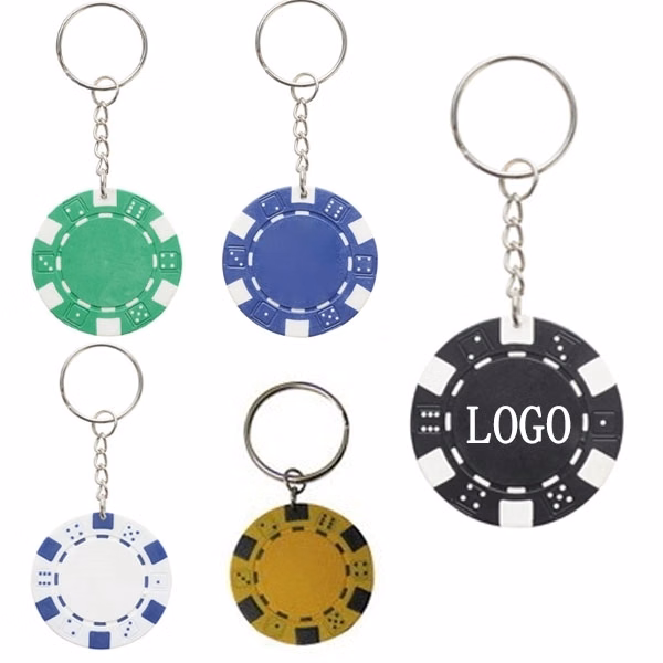 Colorful Plastic Jetton Keychain