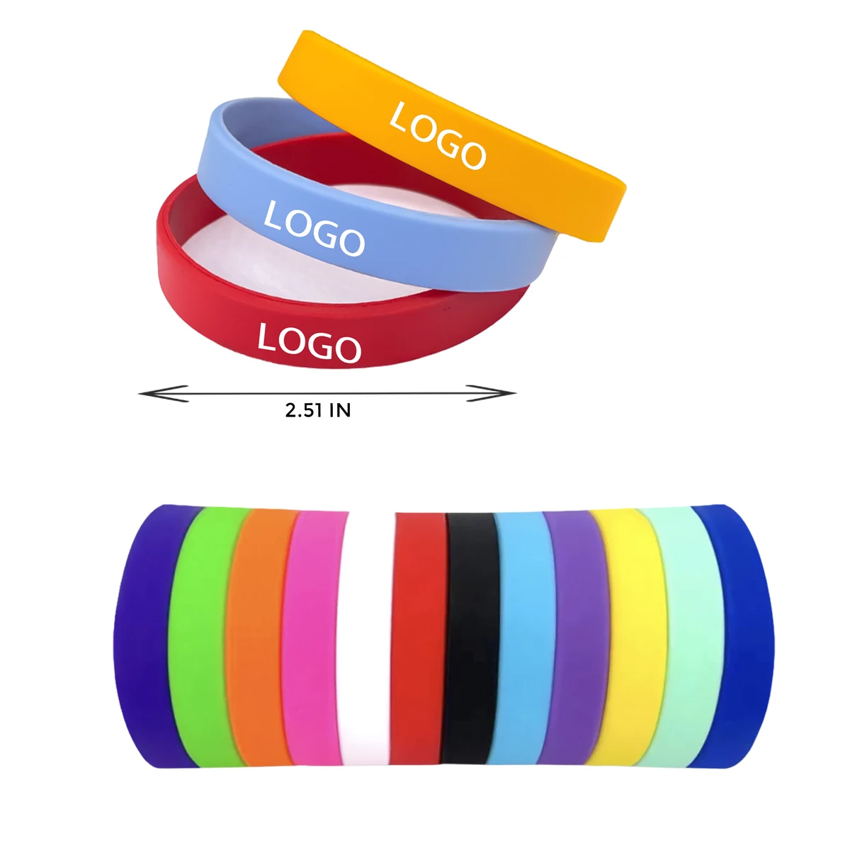 MOQ 100 PCS Comfortable Silicone Wristband 1