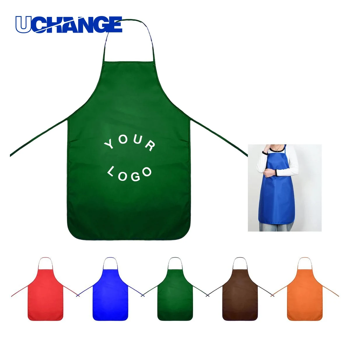 Customizable Cotton Apron with Adjustable Straps for Events 1